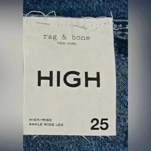 Rag & Bone Maya High Rise
Ankle Wide Leg Women's Jeans size 25 NWT - Picture 6 of 6